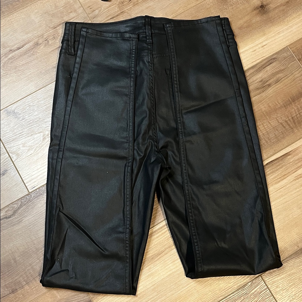 White House Black MarketThe Skinny Black Leather look Trousers black - Picture 4 of 13